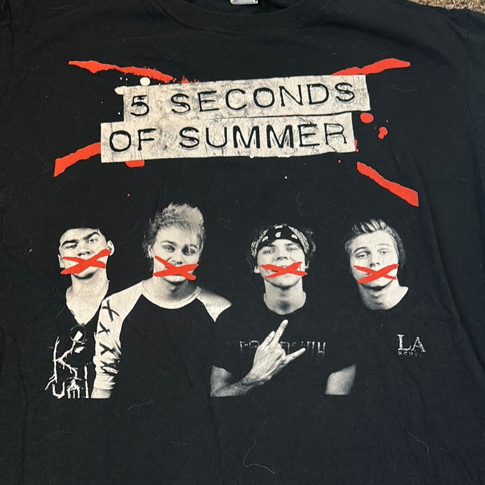 5 Seconds of Summer Black Graphic T-Shirt